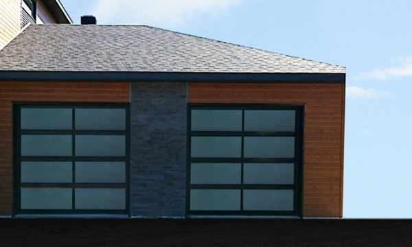 Panoramic Garage Door  / Black / Gray Polycarbonate Glass
